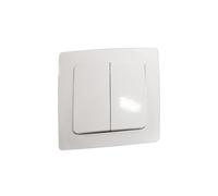 WatioWave B1137739 Double interrupteur encastrable, installation facile, design moderne, contrôle des lumières à partir de deux points, idéal pour les maisons et les bureaux, Image