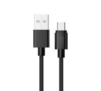 WatioWave Câble micro USB de 1 m, tressé en nylon noir (série Platine). Haute durabilité et résistance, idéal pour charger et transférer des données de manière efficace et rapide.
