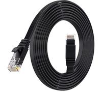 WatioWave Câble patch blindé de catégorie 7 de 3 m, noir, haute vitesse, idéal pour les réseaux à forte demande et les connexions Ethernet.