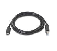 watiowave Câble USB 2.0 pour imprimantes, 3 A, USB-C vers M-B, 1 m, couleur noir, idéal pour les transferts rapides et la connexion d'appareils.