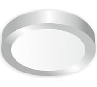 WatioWave Downlight LED rond 24 W, couleur nickel, 6000 K ; éclairage efficace pour les espaces intérieurs et extérieurs.