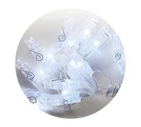 WatioWave Guirlande LED blanche de 1,95 m avec pinces, parfaite pour décorer et accrocher des photos lors d'événements et de fêtes.
