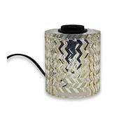 WatioWave Lampe de table en verre ambré avec culot E27, idéale pour ajouter une touche de chaleur et d'élégance à votre espace. Parfaite pour les bureaux, les salons ou les chambres, apporte style et