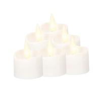 WatioWave Lot de 6 bougies décoratives LED, lumière douce et ambiance chaleureuse, idéale pour la décoration et les événements.