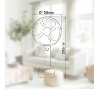 WatioWave MINI VENTILATEUR MAIN USB RECHARGEABLE BLANC BALU