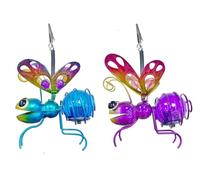 WatioWave Papillon Solaire décoratif en métal et PVC, résistant aux intempéries, idéal pour Les Jardins et l'extérieur, fournit Un éclairage ambiant.