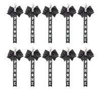 Watreketal 10pcs Pom-pom Girls Portant Sur Le Thème De Trèfle À La Mode Clés De La Rinbbon Pour Les Sacs À Pour Filles Et