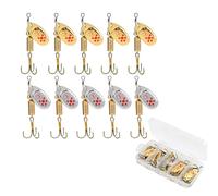 Watreketal 10pcs Spinner Baits Set Fishing Lares Les Sequelles Trout Metal Sequins Crankbait Accessoires Extérieurs Paillettes Crankbait