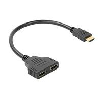 Watreketal 2 Two Port Y Splitter High-Def 1080p Mâle À Double Câble Adaptateur Femelle 1 dans 2 Out Converter 0. pour Un Câble Haute Définition Compatible 3M