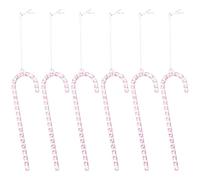 Watreketal 6 divisions en forme de bâtonnets de bonbons moulés en polyacrylate transparent pour décoration de fête de famille, outils de déni nécessaires, garnitures de fête