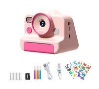 Watreketal Appareil Photo Numérique Convivial avec Imprimante Instantanément 32 Go De Protection Oculaire Mémoire D'écran Conception Antique Jouet Instantanément Caméra avec Une Impression