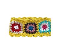 Watreketal Bandeau, bandana coloré en crochet tricoté pour cheveux, foulard à nouer pour envelopper la tête, turban pastoral assorti pour filles photo