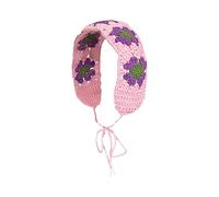 Watreketal Bandeau, bandeau au crochet creux pour cheveux, foulard à nouer dans le dos, turban ethnique à motif floral pour filles, accessoires photo