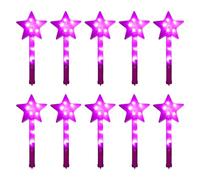 Watreketal Bâtons lumineux pour concert enfants LED clignotant bâton cinq branches étoile lumineuse baguette de fée baguette de fête fournitures étoile baguette de fée