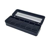 Watreketal Boîte de rangement portable à 6 emplacements pour montres de voyage avec fermeture éclair - Boîte de rangement pour bijoux en cuir - Pour homme et femme