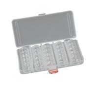 Watreketal Boîte de rangement transparente avec couvercle à vis pour bijoux, poudre pour perles et petits articles