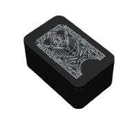 Watreketal Boîte de rangement vide en métal pour cartes de jeu, tarots