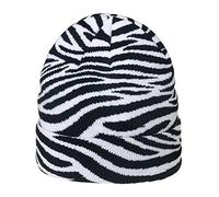 Watreketal Bonnet Chapeau,Chapeau tricoté épais Simple Mode Vache zèbre imprimé léopard Chaud Pliable pour Voyage Automne et Hiver pour Hommes et Femmes