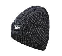 Watreketal Bonnet tricoté réfléchissant pour aventure nocturne multi-usage tête de mort tendance sans bord pour activités quotidiennes nocturnes bonnets d'hiver réfléchissants, Noir , Taille unique