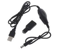 Watreketal Câble d'alimentation 2 en 1 USB mâle vers femelle/5,5 x 2,1 mm avec interrupteur marche/arrêt pour ventilateur 5 V, lampe LED et autres appareils, câble d'extension USB, port multiple pour