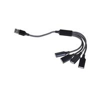 Watreketal Câble répartiteur USB compact vers 4 adaptateurs femelles pour étendre la connectivité des appareils tels que les imprimantes et les appareils photo USB Splitter