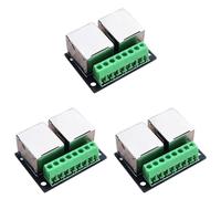 Watreketal Carte Adaptateur Double Femelle Rj45 Carte Réseau Rj45 3.5 Terminal De Pas Assemblage Réseau 8 Broches Adaptateur Borne À Vis Ethernet