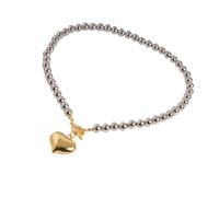 Watreketal Chaîne de perles en forme de cœur réglable pour anniversaire et anniversaire de mariage, taille unique, Comme décrit, Comme décrit.