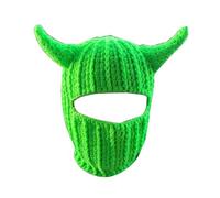 Watreketal Chapeau fantaisie en forme de corne de diable en tricot pour femme et homme - Chaud pour l'hiver - Costume d'Halloween - Casquette pour jeu de rôle - Corne du diable - Automne