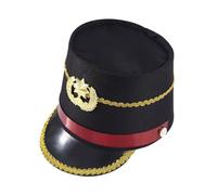 Watreketal Chapeau vintage de tambour majeurs d'Halloween adulte soldat vintage fête d'honneur garde spectacle haut adulte cosplay fête chapeaux pour enfants blanc bleu costume