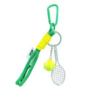 Watreketal Charmant pendentif en forme de raquette de sac à main en corde tressée pour sac à dos, sac à main, décoration de sac à main, Vert