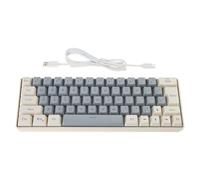 Watreketal Clavier de jeu mécanique filaire rétroéclairé à DEL portable 63 touches remplaçables à chaud pour bureau de jeu