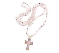 Watreketal Collier à breloques unique en pierre naturelle avec pendentif crucifix - Longueur réglable - Pour un usage quotidien - Accessoire de mode - Collier à longueur réglable, taille unique, Comme