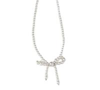 Watreketal Collier avec nœud papillon - Bijoux de cou tendance - Pendentif unique en perles - Élégant - Pour toutes les occasions