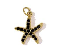 Watreketal Collier avec pendentif en forme d'étoile de mer et coquillage en acier inoxydable robuste pour femme, taille unique, Comme décrit, Comme décrit.