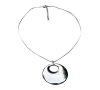 Watreketal Collier contemporain hautement poli en acier inoxydable avec pendentif en forme de chian élégant accessoire de superposition bijoux armoire agrafe