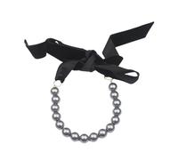 Watreketal Collier élégant en velours avec nœud papillon et perles d'imitation, longueur réglable, pour femme, accessoire ras du cou moderne et élégant, taille unique, Comme décrit, Comme décrit.