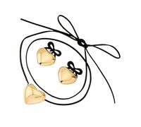 Watreketal Collier et boucles d'oreilles en alliage robuste avec pendentif en forme de cœur et boucles d'oreilles - Accessoire de mode, taille unique, Comme décrit, Comme décrit.