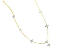 Watreketal Collier étincelant tendance avec pendentif en forme de plante à quatre feuilles - Bijoux de cou pour jeune couple ou ami proche - Cuivre élégant, taille unique, Comme décrit, Comme décrit.