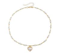 Watreketal Collier Pendentif De Perles De Coeur Élégant Chaîne Réglable Douce À La Mode Cool