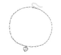 Watreketal Collier Pendentif De Perles De Coeur Élégant Chaîne Réglable Douce À La Mode Cool
