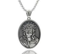 Watreketal Collier punk en acier inoxydable pour homme avec pendentif religieux unique - Bijoux tendance pour homme, taille unique, Comme décrit, Comme décrit.