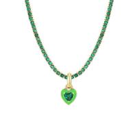 Watreketal Collier ras du cou coloré en forme de cœur en zircon pour femme - Tendance - Strass - Polyvalent - Décoration de bijoux - Accessoires de bijoux, taille unique, Comme décrit, Comme décrit.