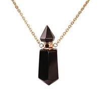 Watreketal Collier ras du cou en acier inoxydable avec pendentif en forme de bouteille diffuseur d'huile pour femme, longueur réglable, pendentif de rangement de bijoux de fête, taille unique, Comme