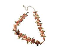 Watreketal Collier ras du cou en dentelle réglable pour femme - Collier ras du cou élégant - Belle fleur brodée - Bijoux ras du cou pour femme, taille unique, Comme décrit, Comme décrit.