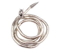 Watreketal Collier ras du cou punk serpent unique flexible multicouche en métal bijoux pour femme collier flexible pliable en alliage multicouche en métal, Silver, Comme décrit, Comme décrit.