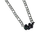 Watreketal Collier serpent multifonction avec pendentif unique, bijou de fête, convient aux jeunes créateurs de tendances, Black, Comme décrit, Comme décrit.