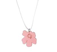 Watreketal Collier tendance avec pendentif fleur irrégulière douce et cool - Chaîne ras du cou à lacets - Collier simple en acrylique - Cadeau unique pour fête, taille unique, Comme décrit, Comme