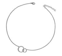 Watreketal Collier tendance en laiton robuste pour femme - Chaîne fine - Pratique - Double pendentif rond - Bijou élégant pour femme, taille unique, Comme décrit, Comme décrit.