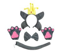 Watreketal Costume de loup avec oreilles de loup, bandeau, queue, nœud papillon, gants, jupe tutu pour enfants, filles, Halloween, Noël, accessoire de cosplay, costume de loup pour adultes, femmes
