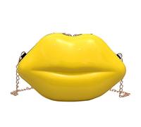 Watreketal Couleur De Bonbons En Plastique Petit À Bandoulière Esthétique Mignon Forme Lèvre Crossbody Bourse Soirée Soirée Avec Une Forme Lèvre Chaîne Métallique